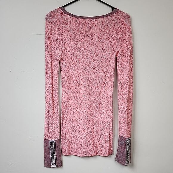 Free People Pink Freckles Medium Henley - Picture 3 of 5